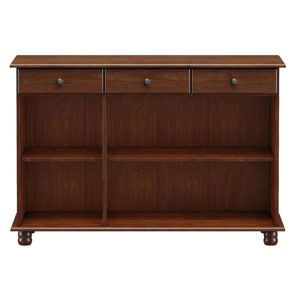 Balcão Buffet Sala de Jantar Rústico 128cm 3 Portas 3 Gavetas Rubia F07 Café - Mpozenato