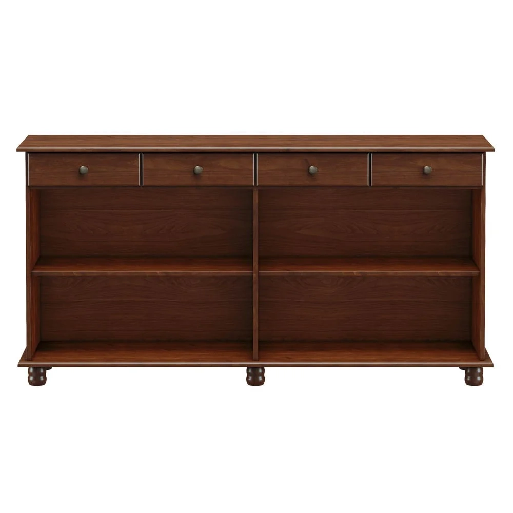 Balcão Buffet Sala de Jantar Rústico 168cm 4 Portas 4 Gavetas Rubia F07 Café - Mpozenato