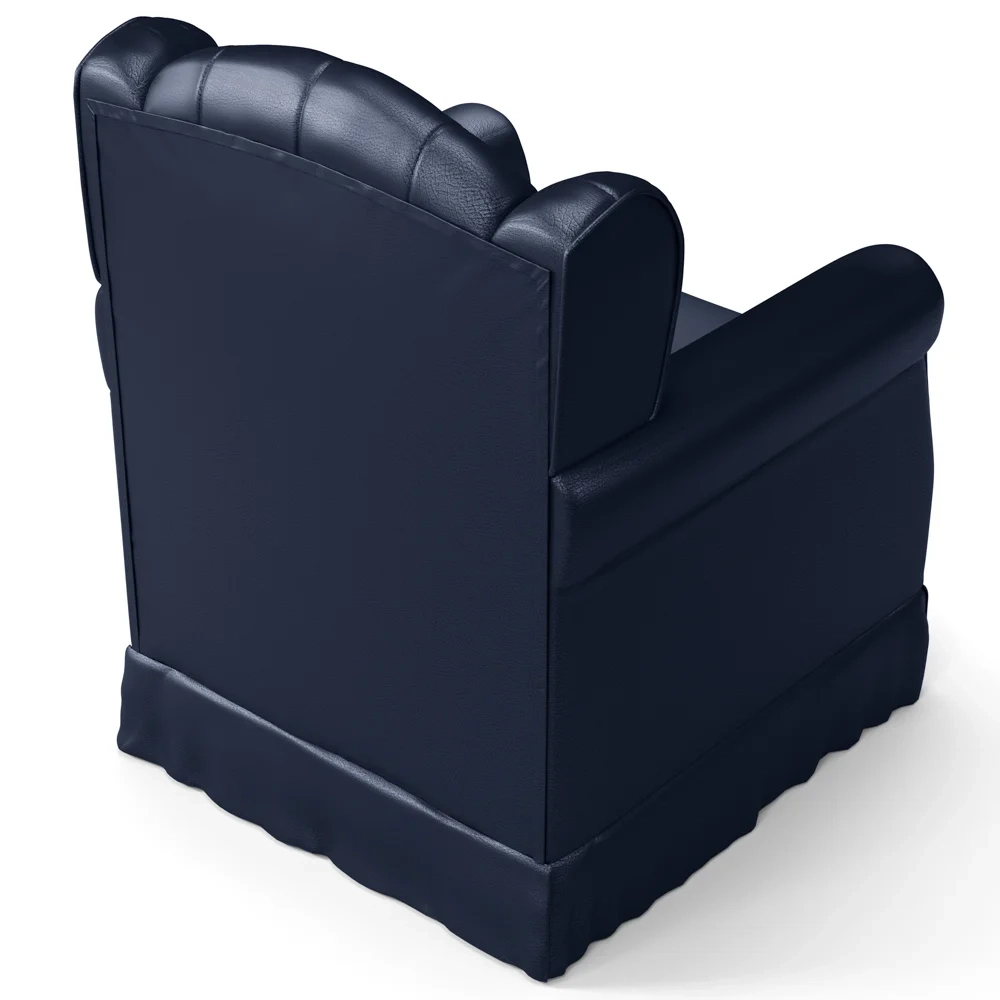 Poltrona de Amamentação Balanço e Puff Lucy Z39 Sintético Azul Marinho - Mpozenato