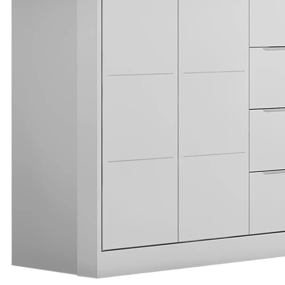 Cômoda Infantil 2 Portas 4 Gavetas Lilly Z39 Branco - Mpozenato