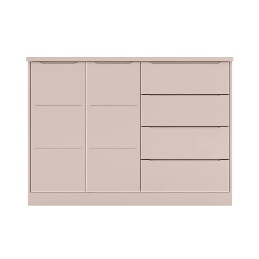 Jogo de Quarto Infantil Guarda Roupa e Cômoda Lua Z39 Rose - Mpozenato