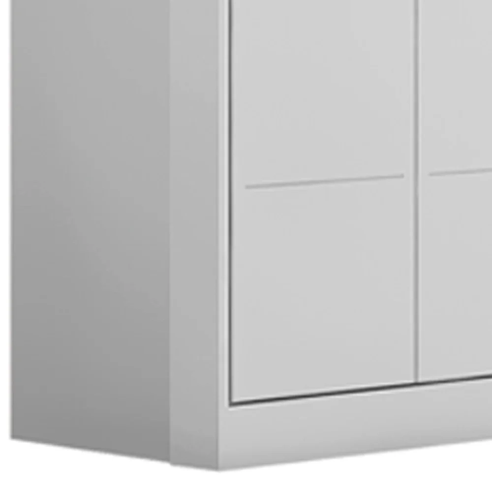 Jogo de Quarto Infantil Guarda Roupa e Cômoda Lilly Z39 Branco - Mpozenato