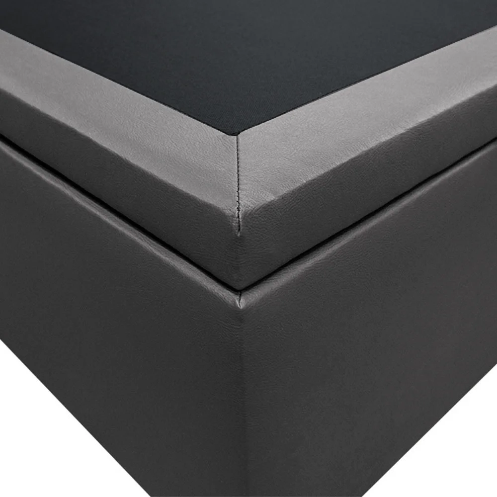 Base Box Baú para Cama Casal 138x188cm Liz S05 Sintético Cinza - Mpozenato