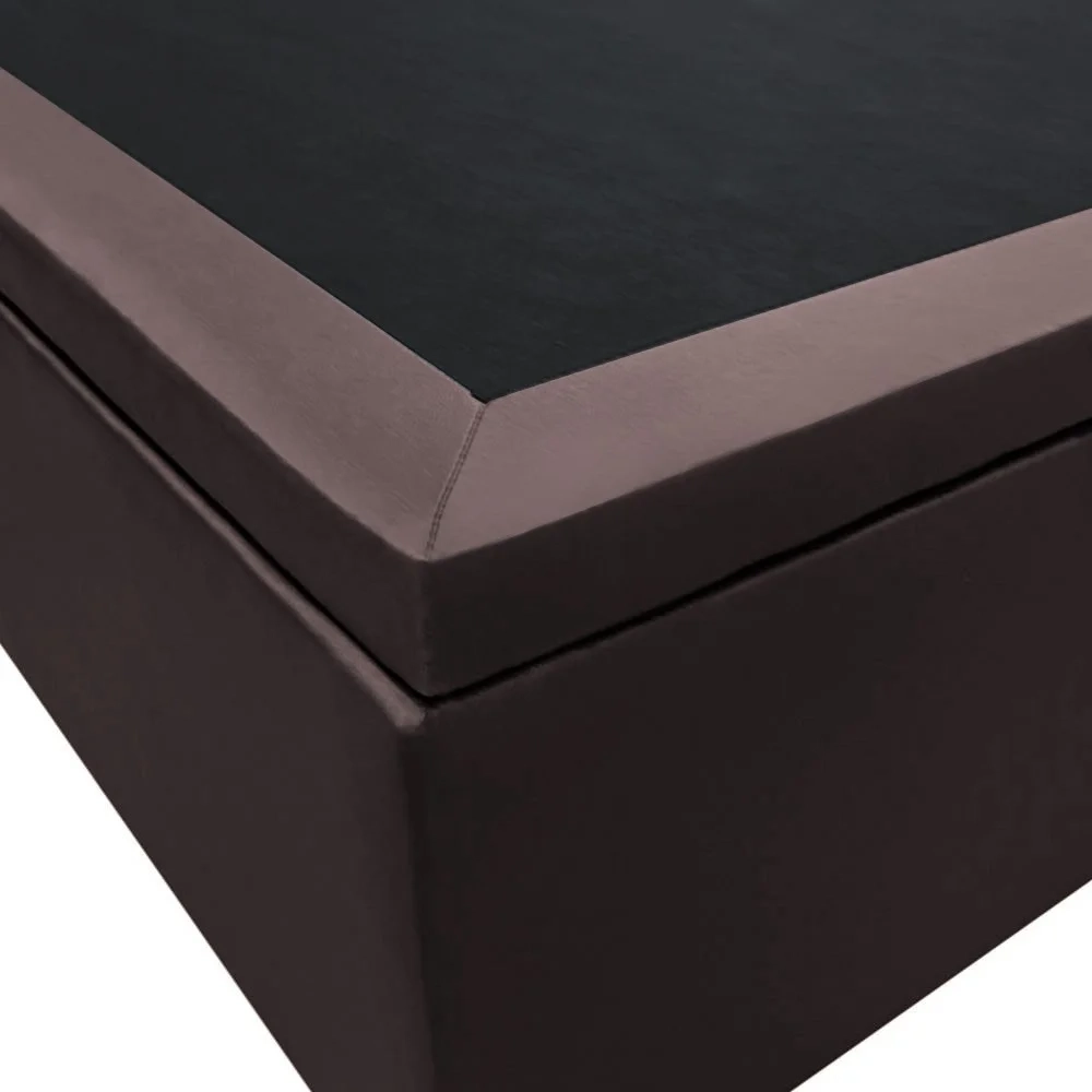 Base Box Baú para Cama Viúva 128x188cm Liz S05 Sintético Marrom - Mpozenato