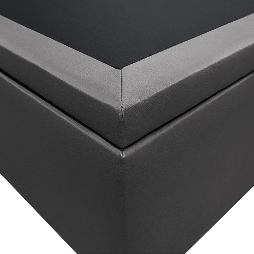Base Box Baú para Cama Viúva 128x188cm Liz S05 Sintético Cinza - Mpozenato