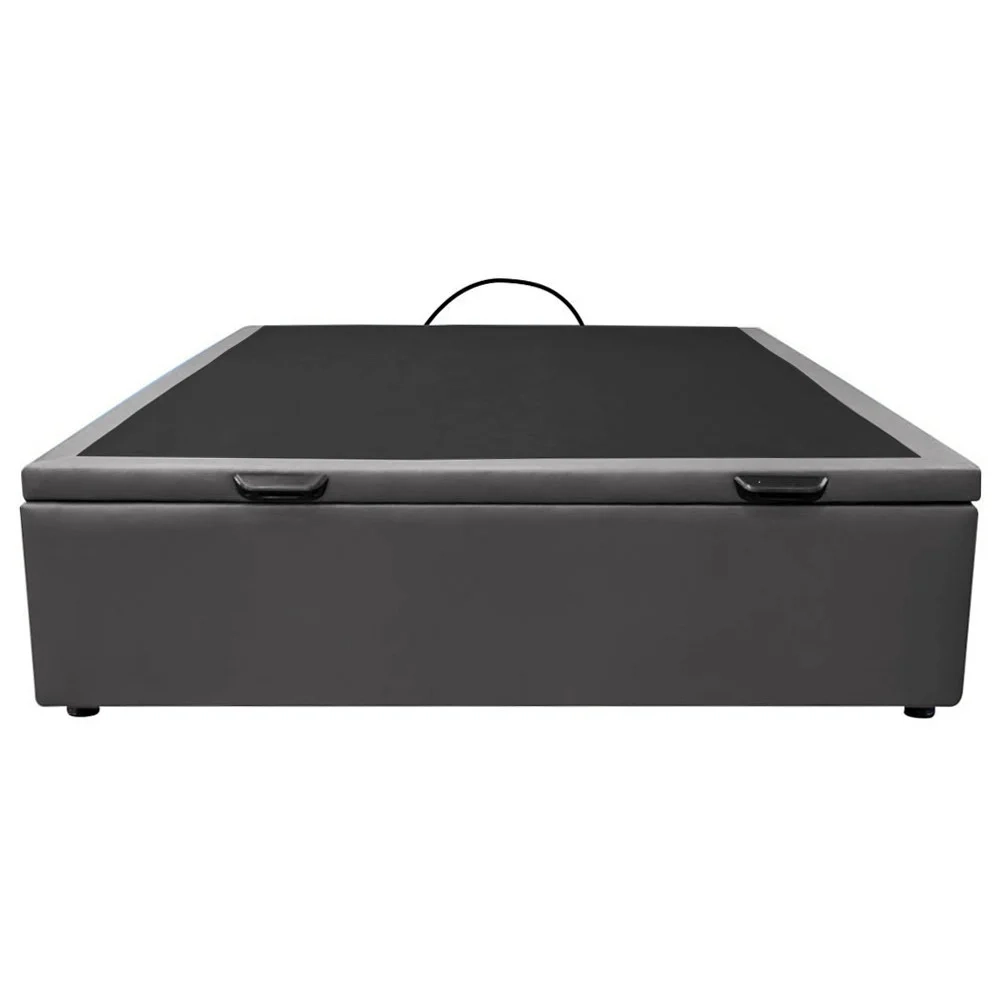 Base Box Baú para Cama Viúva 128x188cm Liz S05 Sintético Cinza - Mpozenato