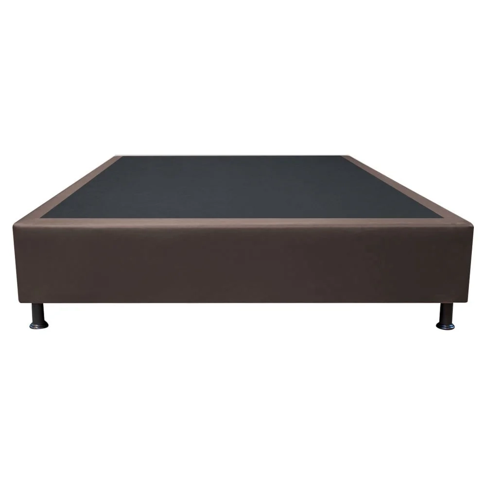 Base Box para Cama Casal 138x188cm Liz S05 Sintético Marrom - Mpozenato