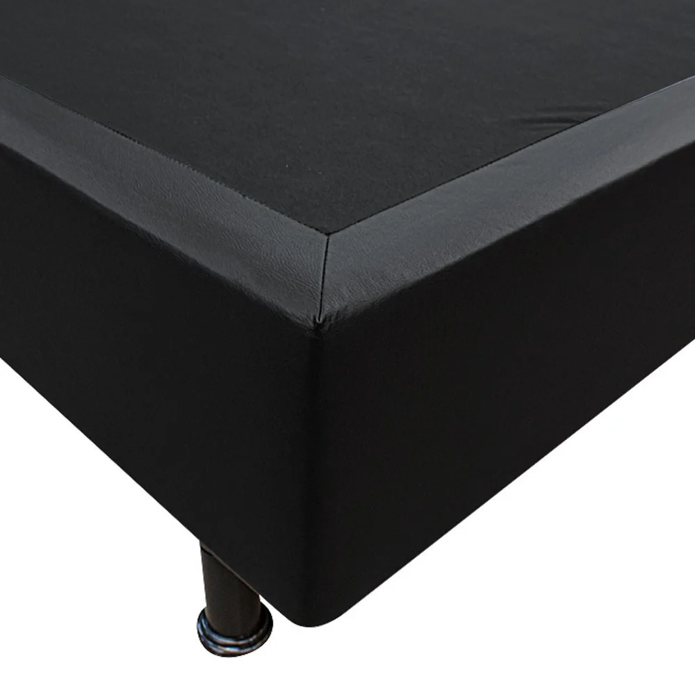 Base Box para Cama Casal 138x188cm Liz S05 Sintético Preto - Mpozenato