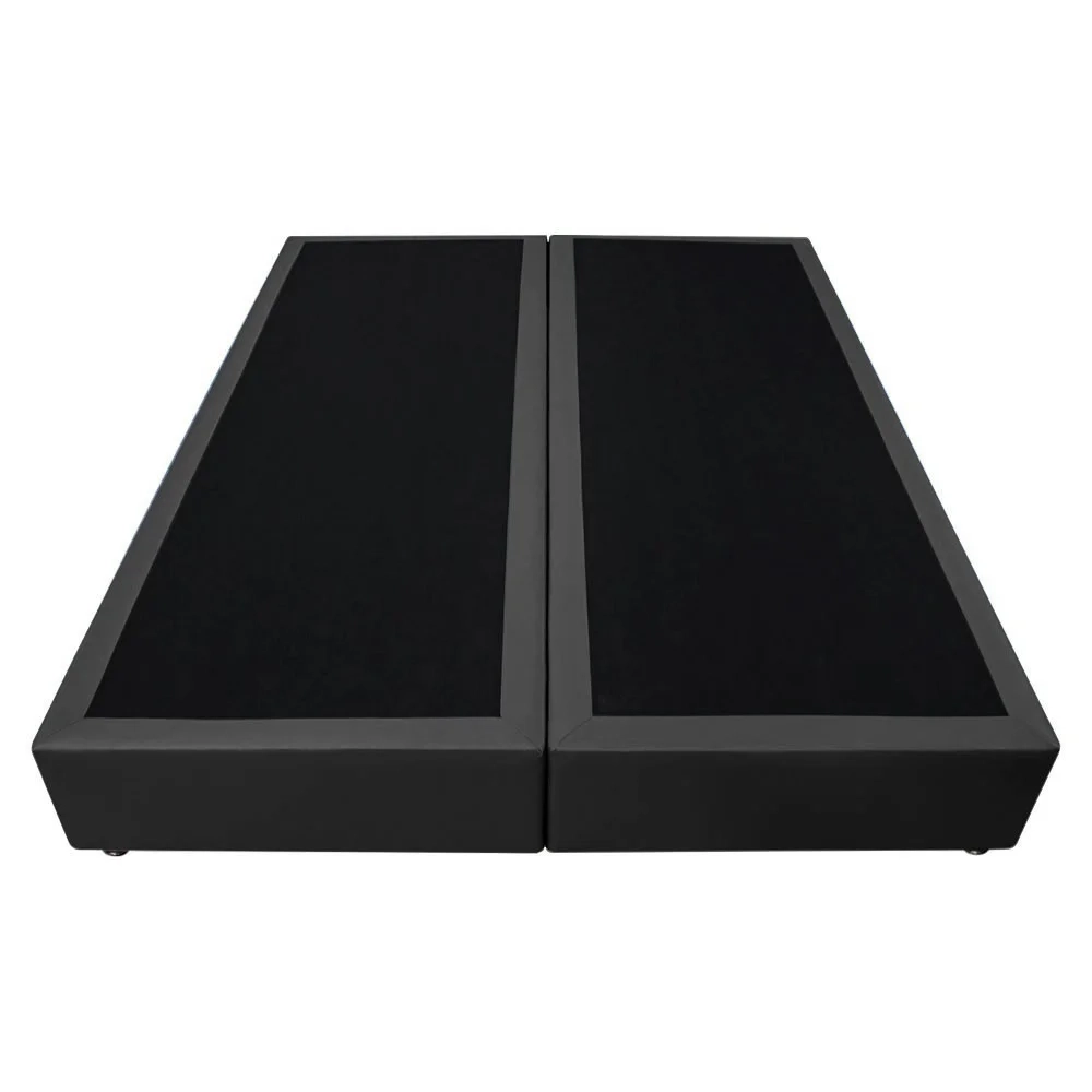 Base Box para Cama Casal Queen 158x198cm Bipartido Liz S05 Sintético Preto - Mpozenato