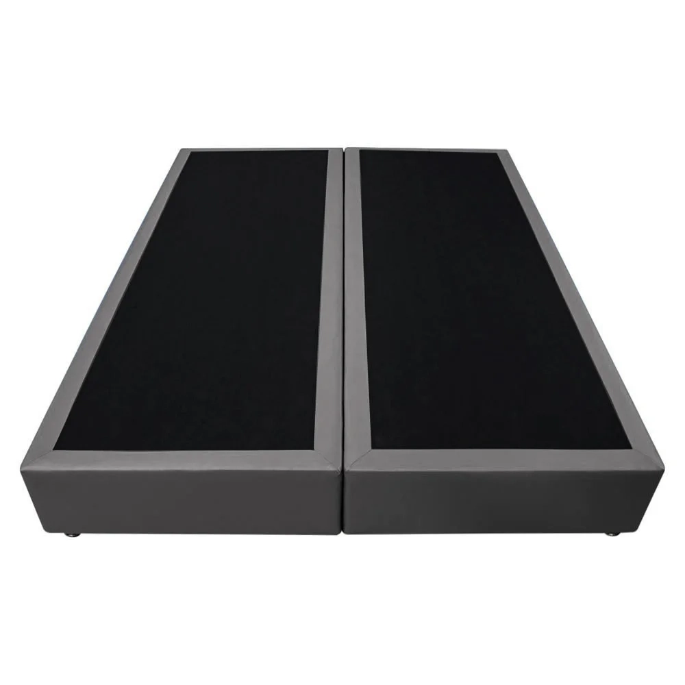 Base Box para Cama Casal Queen 158x198cm Bipartido Liz S05 Sintético Cinza - Mpozenato