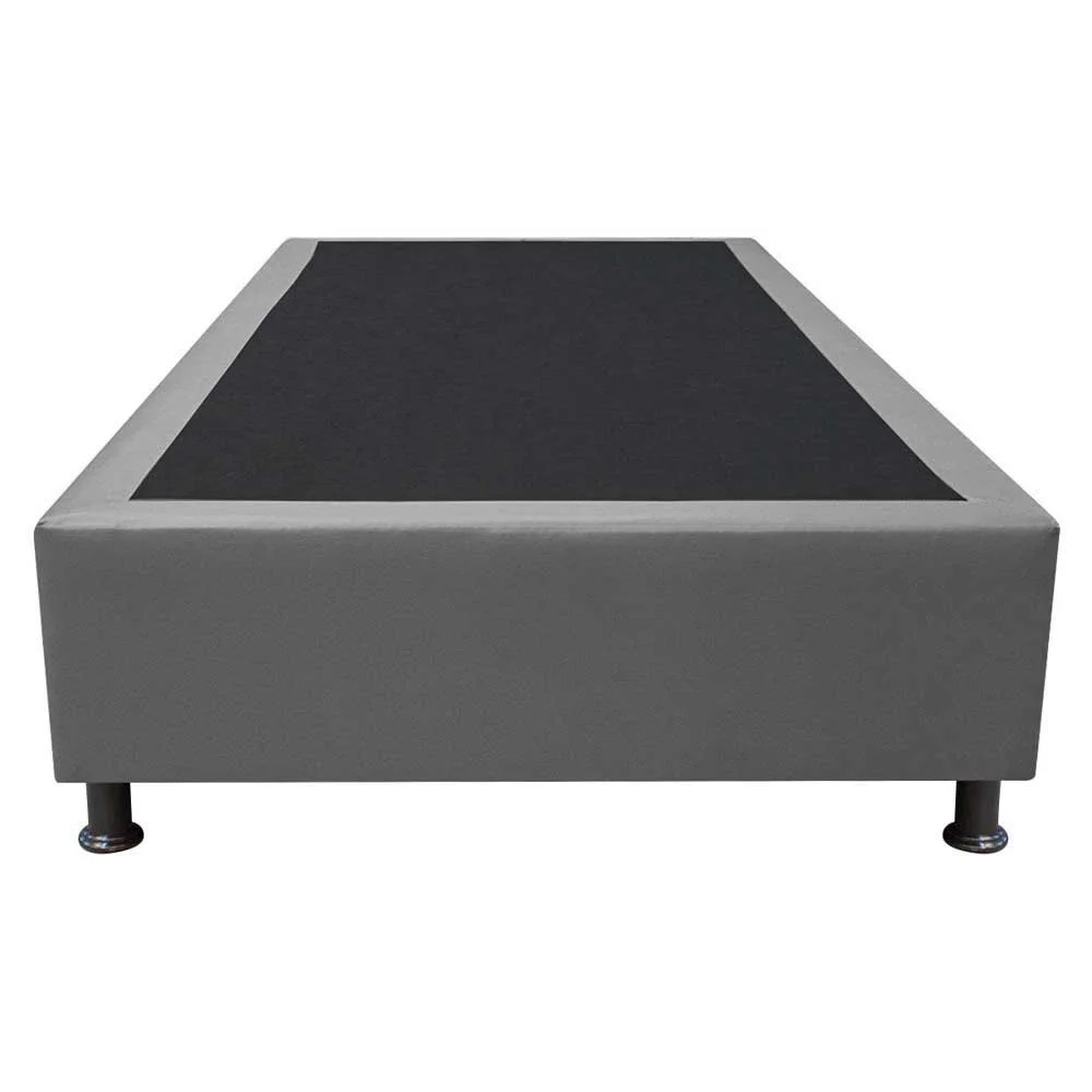 Base Box para Cama Solteiro 88x188cm Liz S05 Sintético Cinza - Mpozenato