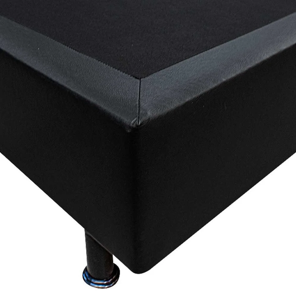 Base Box para Cama Solteiro 88x188cm Liz S05 Sintético Preto - Mpozenato