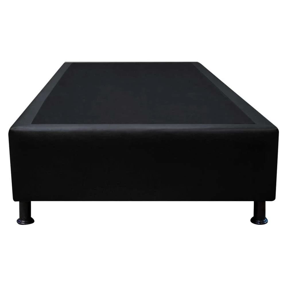 Base Box para Cama Solteiro 88x188cm Liz S05 Sintético Preto - Mpozenato
