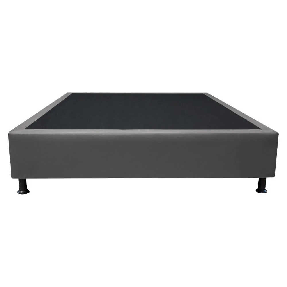 Base Box para Cama Viúva 128x188cm Liz S05 Sintético Cinza - Mpozenato