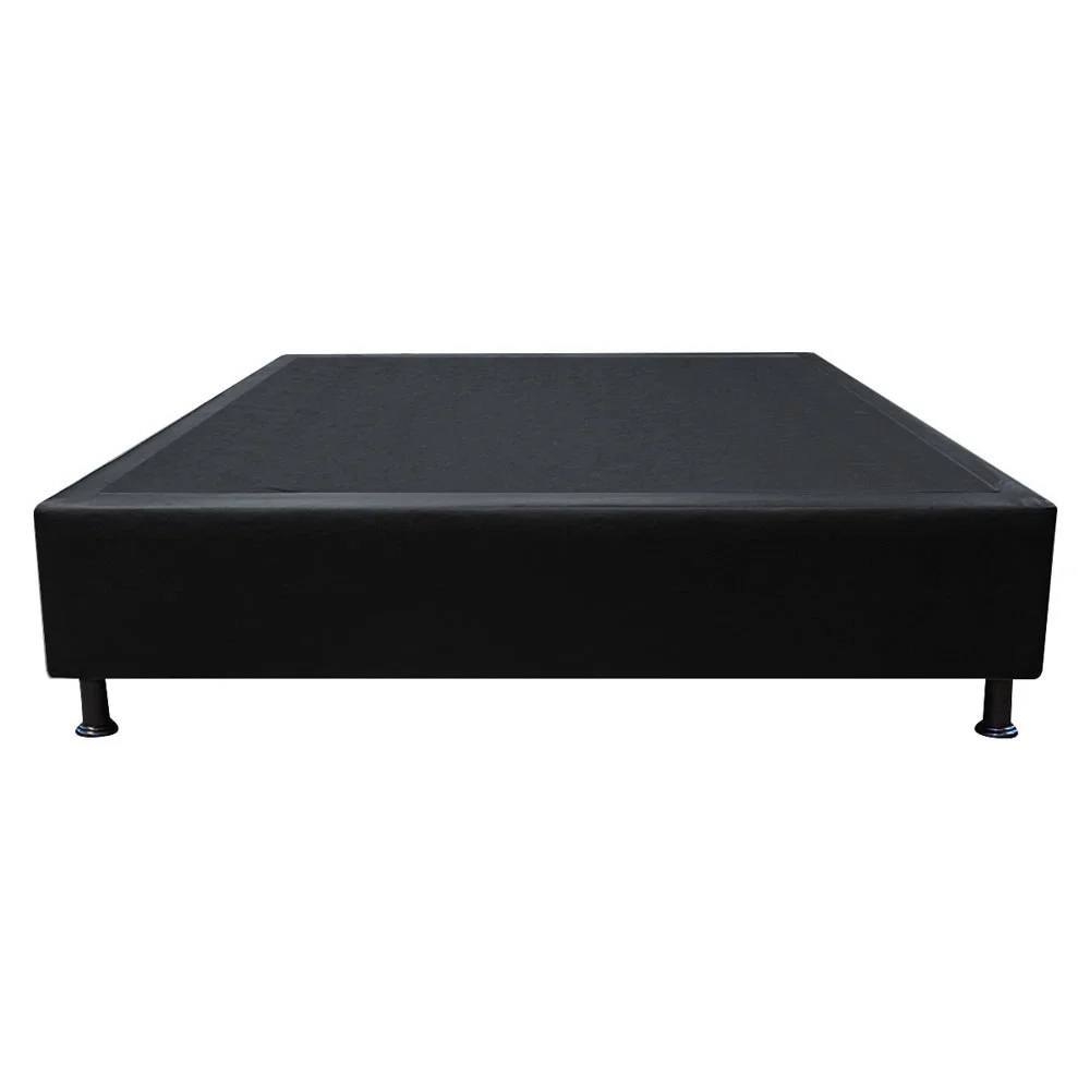 Base Box para Cama Viúva 128x188cm Liz S05 Sintético Preto - Mpozenato