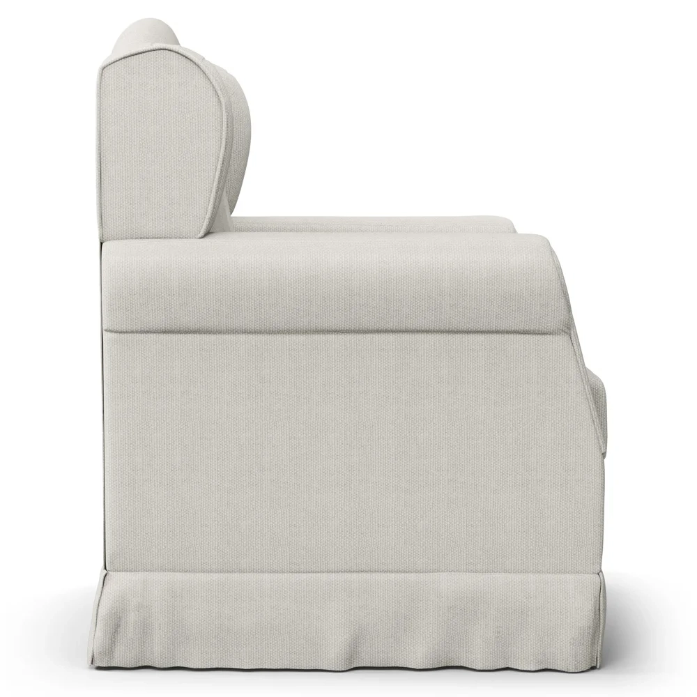 Poltrona de Amamentação Balanço e Puff Lucy Z39 Linho Off White - Mpozenato