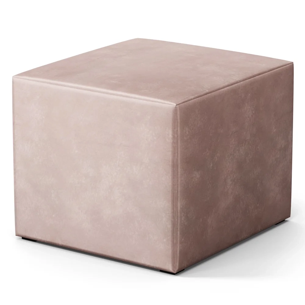 Poltrona de Amamentação Balanço e Puff Lucy Z39 Veludo Rosê - Mpozenato