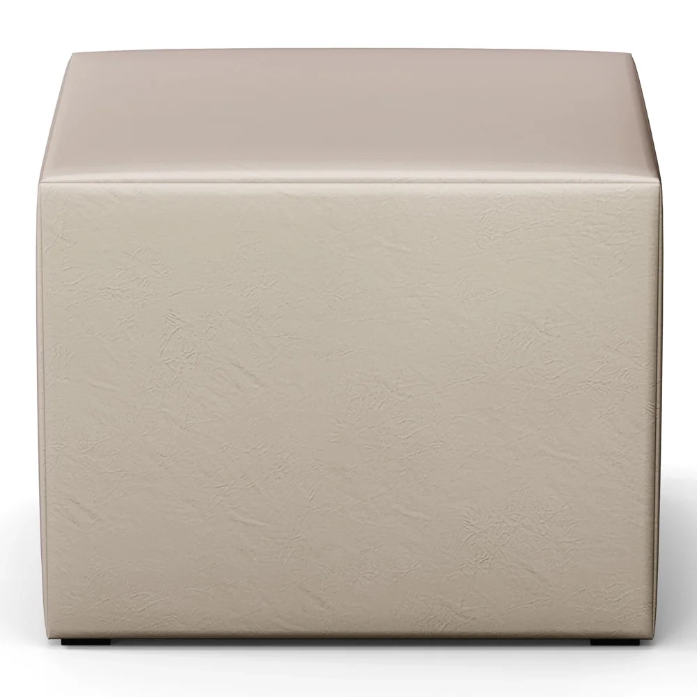 Poltrona de Amamentação Fixa com Puff Lucy Z39 Sintético Bege - Mpozenato