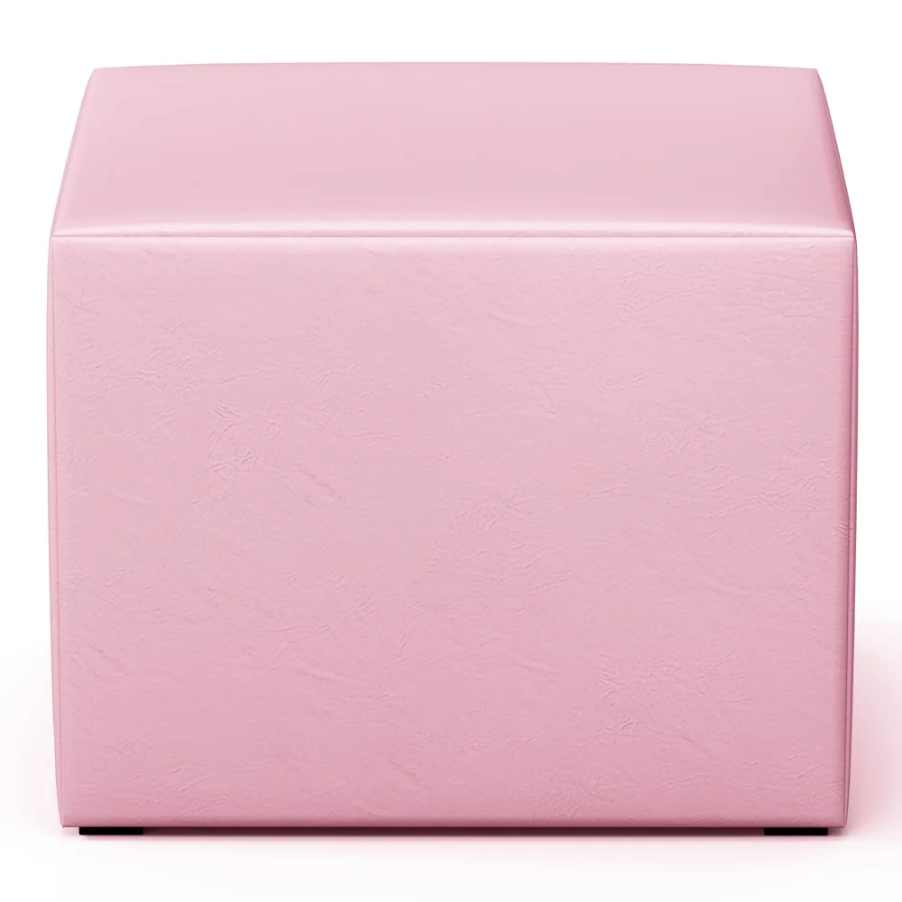 Poltrona de Amamentação Fixa com Puff Lucy Z39 Sintético Rosa - Mpozenato