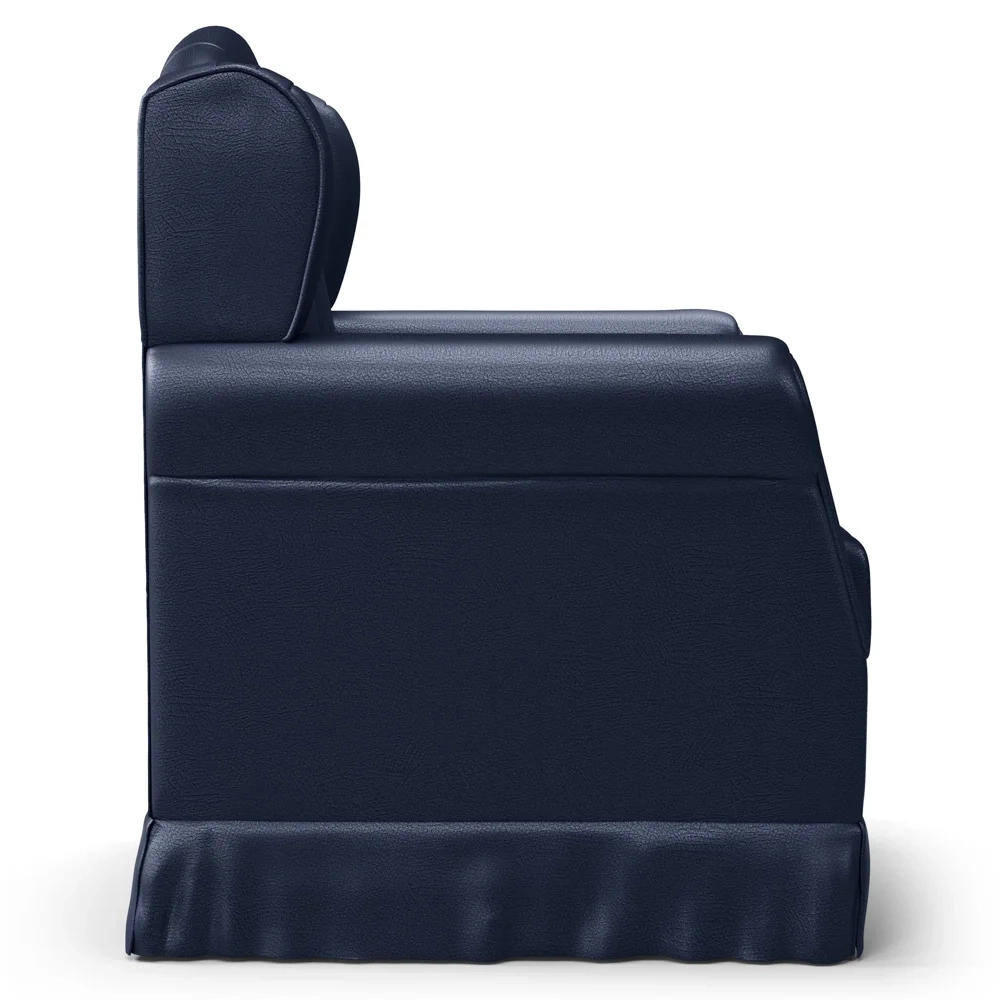 Poltrona de Amamentação Fixa com Puff Lucy Z39 Sintético Azul Marinho - Mpozenato