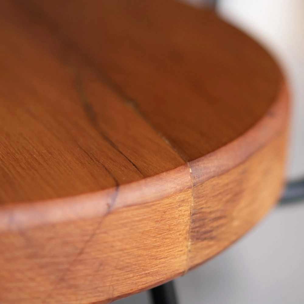 Mesa Bistrô Alta para Cozinha Estilo Industrial Aura D09 Peroba -  Mpozenato