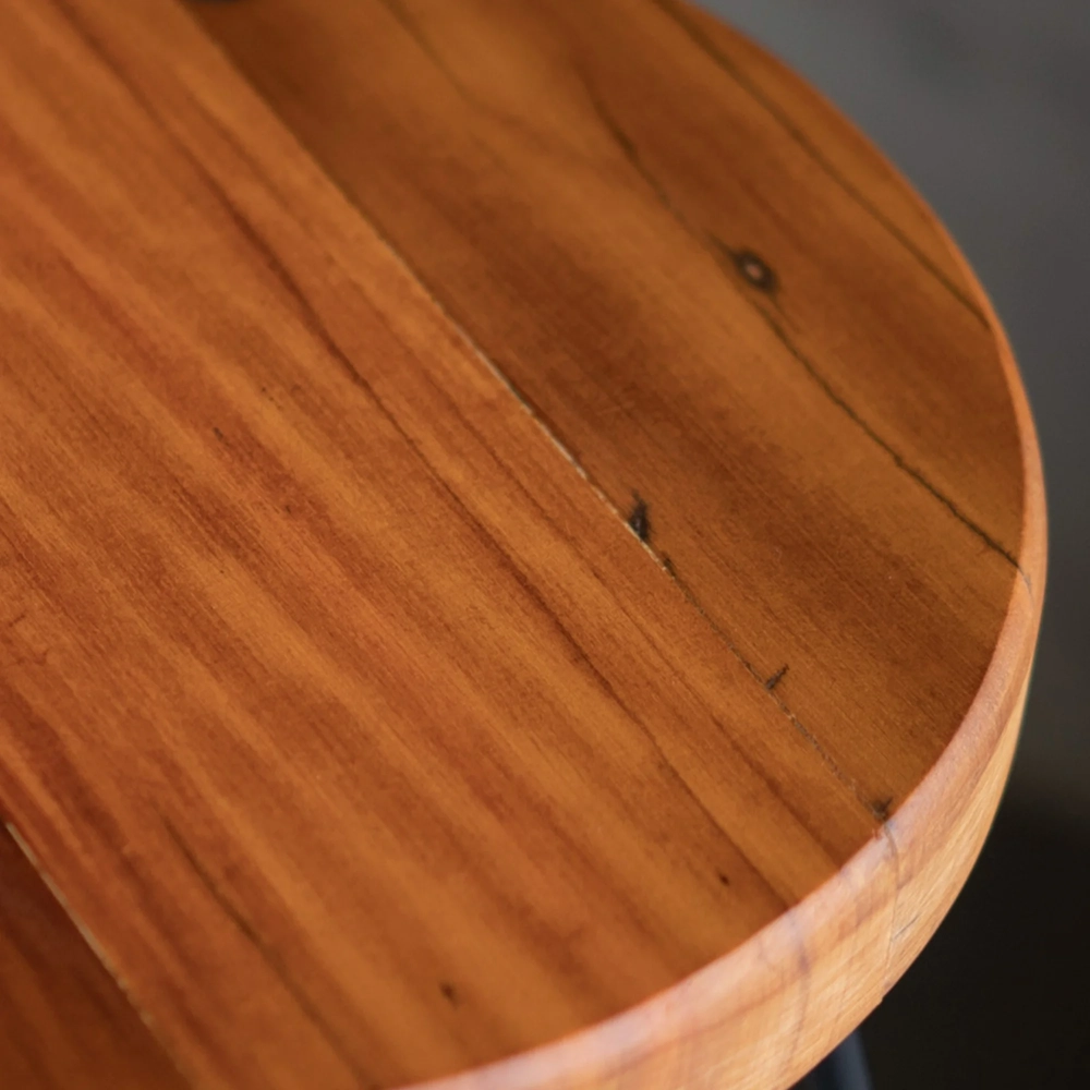 Mesa Bistrô Alta para Cozinha Estilo Industrial Aura D09 Peroba -  Mpozenato