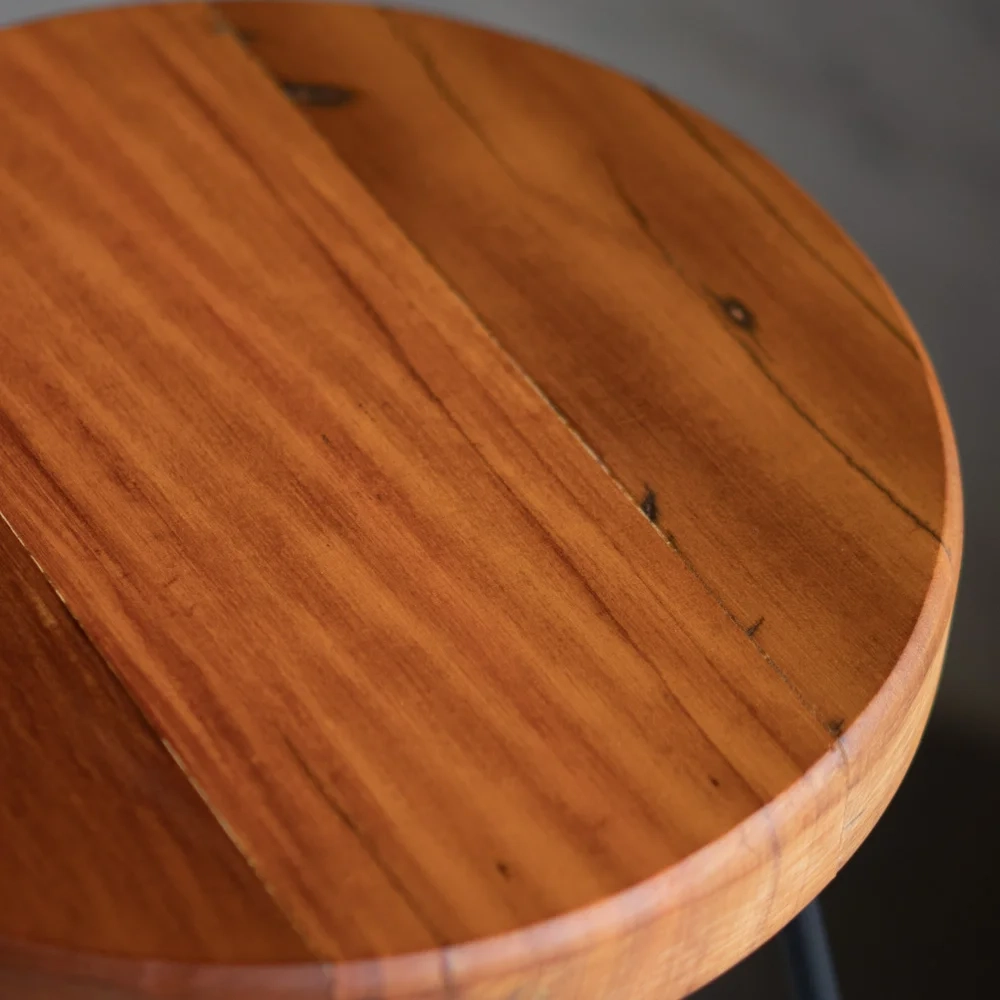 Kit 4 Banquetas Altas para Cozinha Estilo Industrial Aura D09 Peroba - Mpozenato