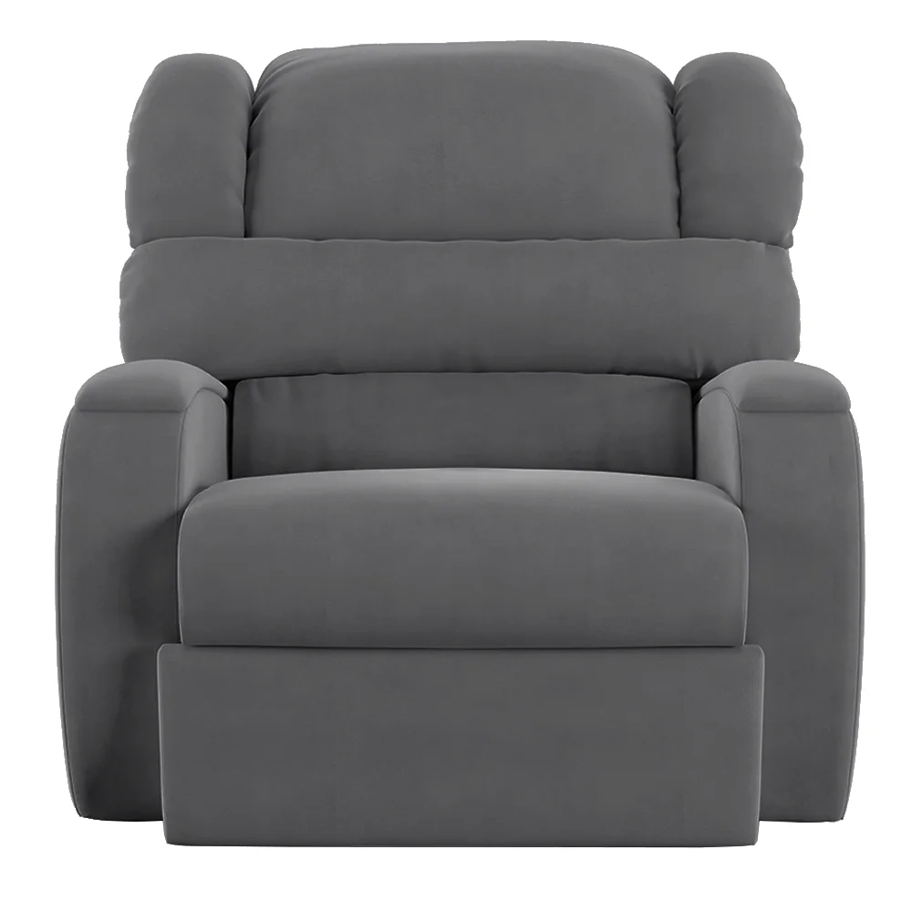 Poltrona do Papai Reclinável Kalie Manual Gatilho FH9 Veludo Cinza - Mpozenato