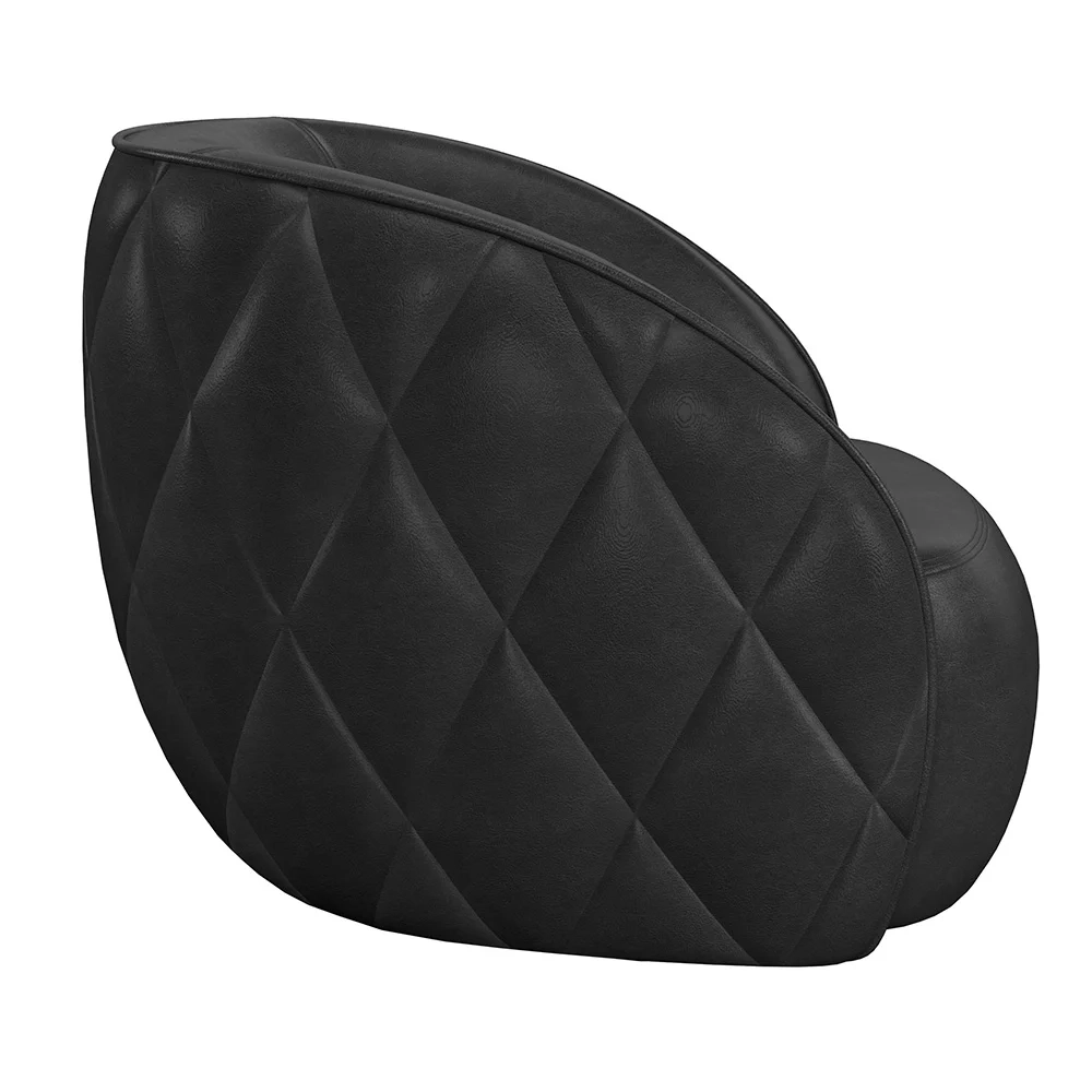 Poltrona Decorativa para Sala 90cm Tressê Zion Z32 Sintético Preto - Mpozenato