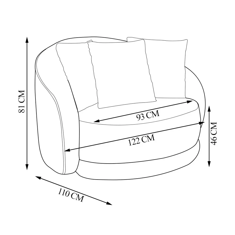 Kit 2 Poltronas Decorativa Giratória para Sala Kaly Z32 Sintético Caramelo - Mpozenato
