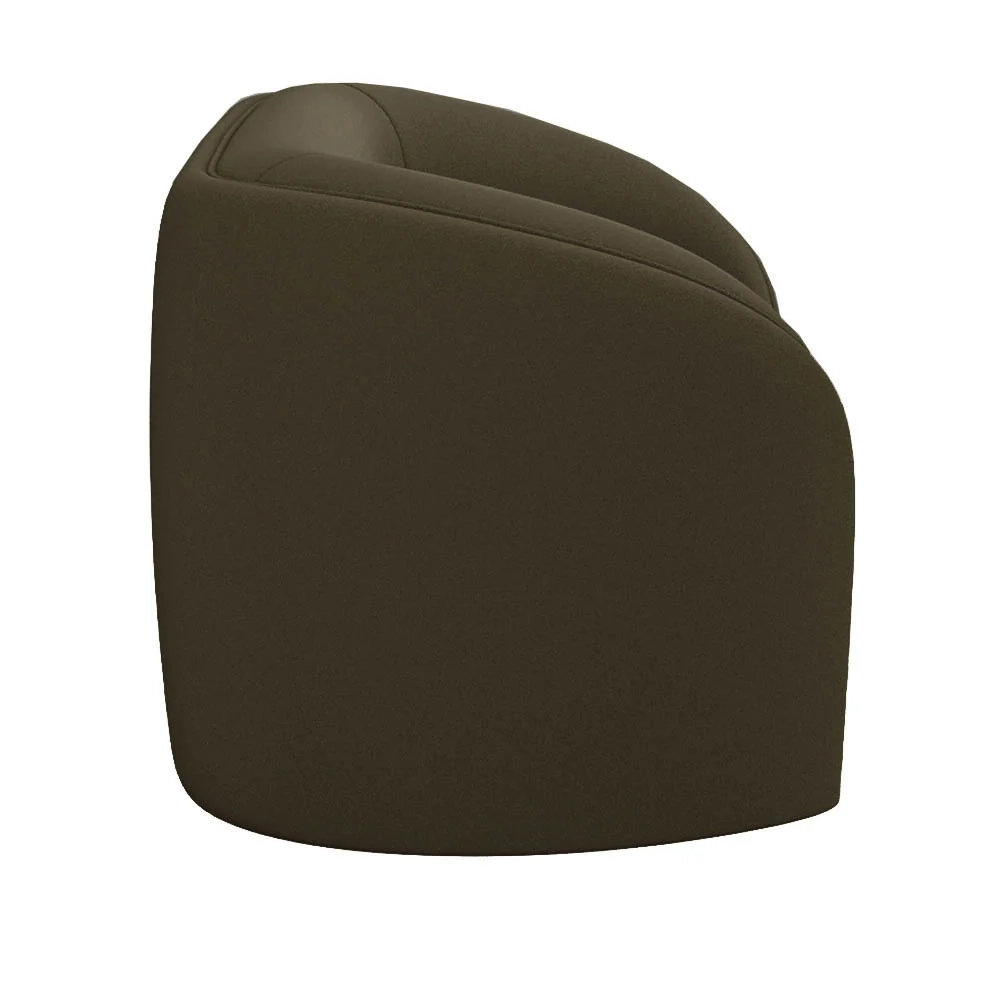 Kit 2 Poltronas Decorativa para Sala 112cm Meris Z32 Veludo Marrom - Mpozenato