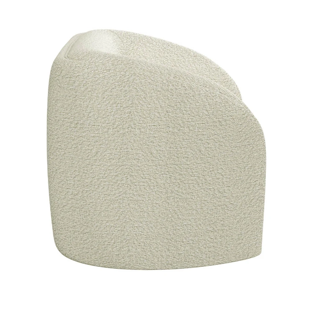 Kit 2 Poltronas Decorativa para Sala 112cm Meris Z32 Boucle Cru - Mpozenato