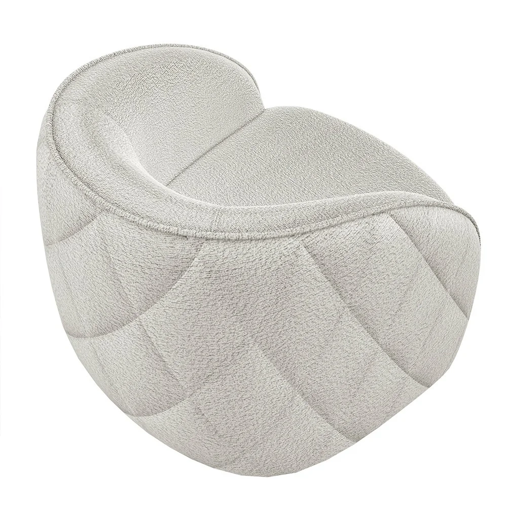 Kit 2 Poltronas Decorativa para Sala 90cm Tressê Zion Z32 Boucle Branco - Mpozenato