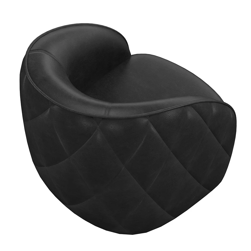 Kit 2 Poltronas Decorativa para Sala 90cm Tressê Zion Z32 Sintético Preto- Mpozenato