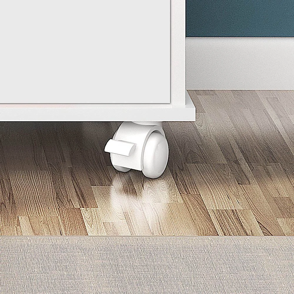 Nicho Organizador Toys 6 Gavetas Q01 com Rodízios Branco/Preto - Mpozenato