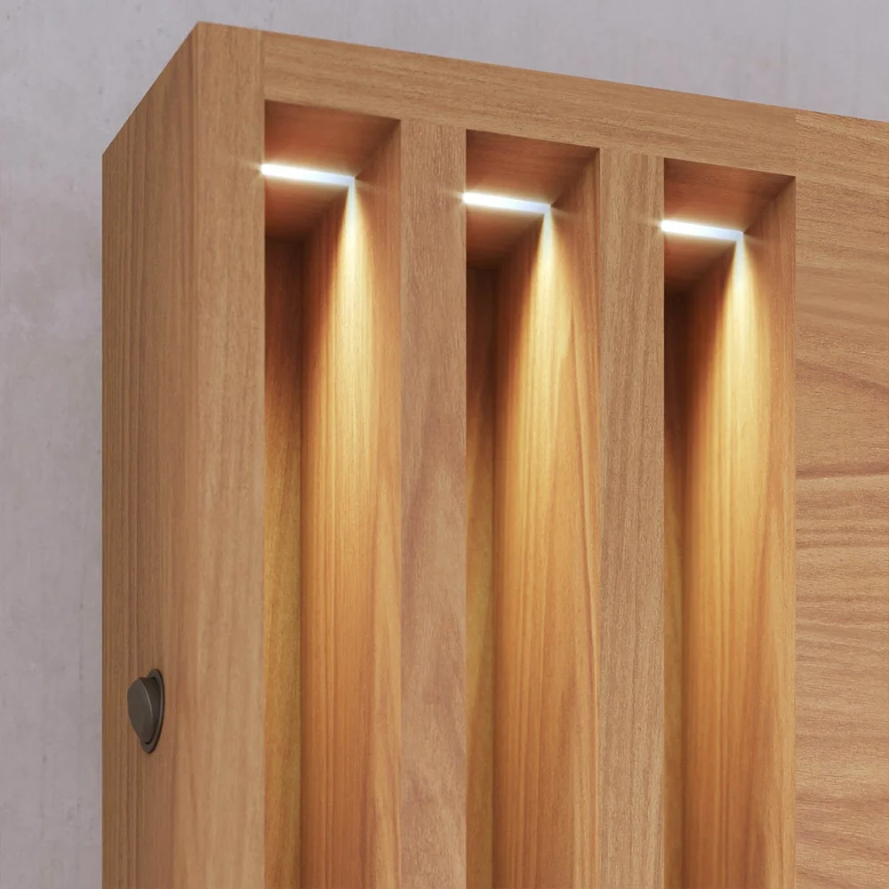 Estante Home Theater para TV 75 Pol. com LED 180cm Maitê C05 Freijó/Cinza Fosco - Mpozenato