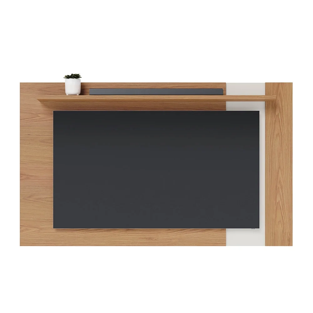 Painel para TV 70 Polegadas Extensível 180cm Amélie C05 Freijó/Off White Matte - Mpozenato