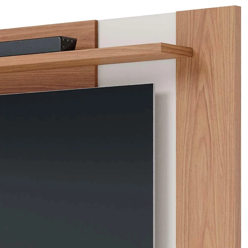 Painel para TV 70 Polegadas Extensível 180cm Amélie C05 Freijó/Off White Matte - Mpozenato