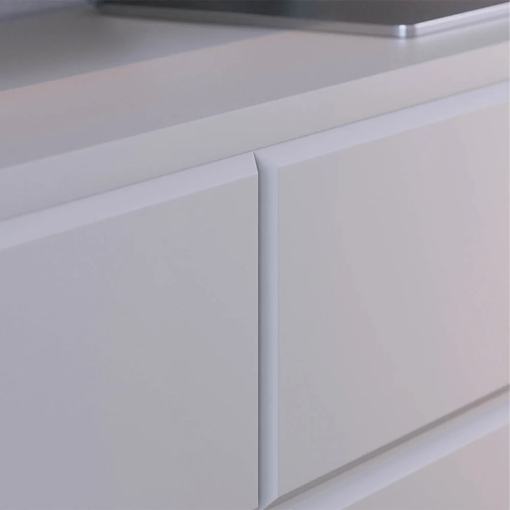 Rack para Sala Bancada de TV 70 Pol. 180cm Norena C05 Off White Matte/Freijó - Mpozenato