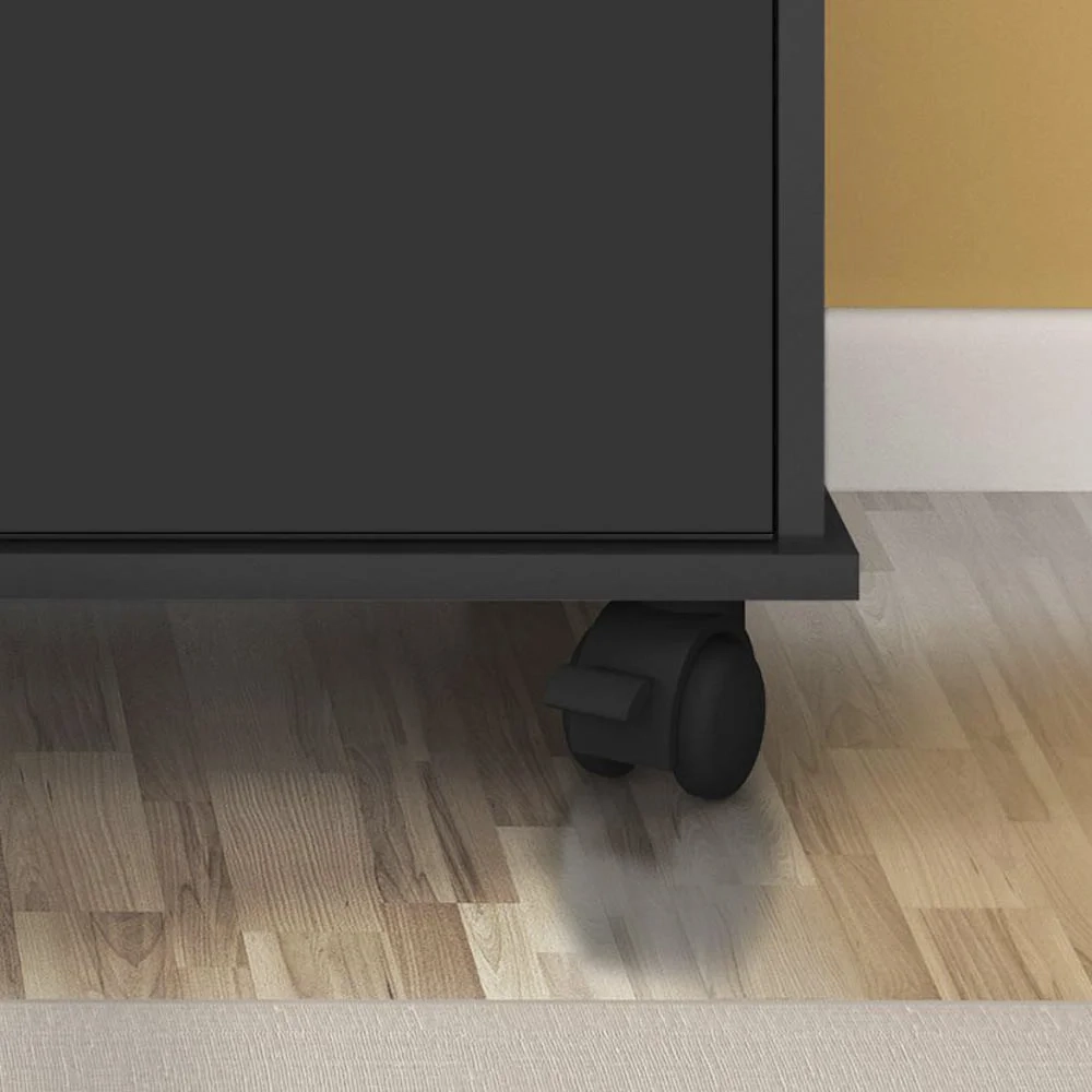 Nicho Organizador com Rodízios 6 Gavetas Toys Q01 Preto/Branco - Mpozenato