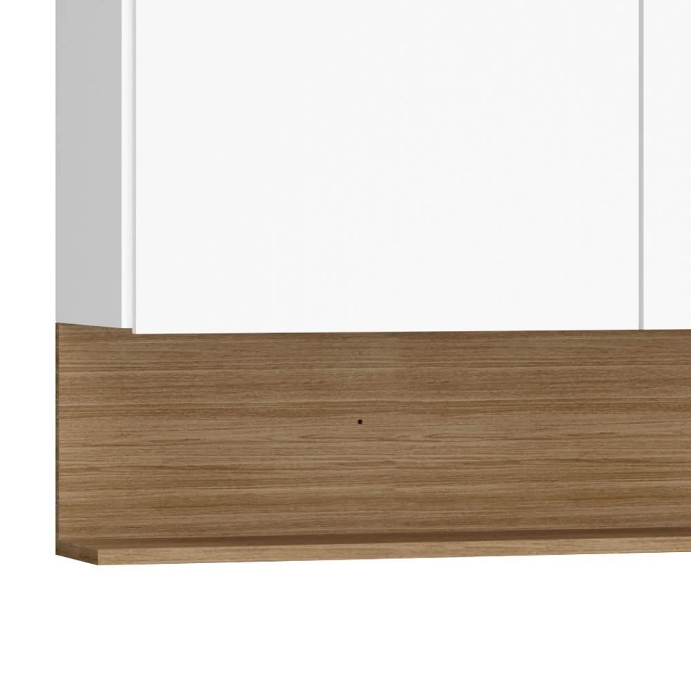 Armário de Cozinha 3 Peças Balcão sem Tampo 150cm Lina12 Z06 Supremo/Freijó - Mpozenato