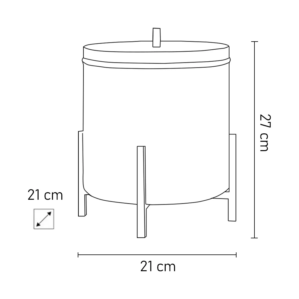 Lixeira Alumínio com Tampa 6L Luxe D09 Preto - Mpozenato