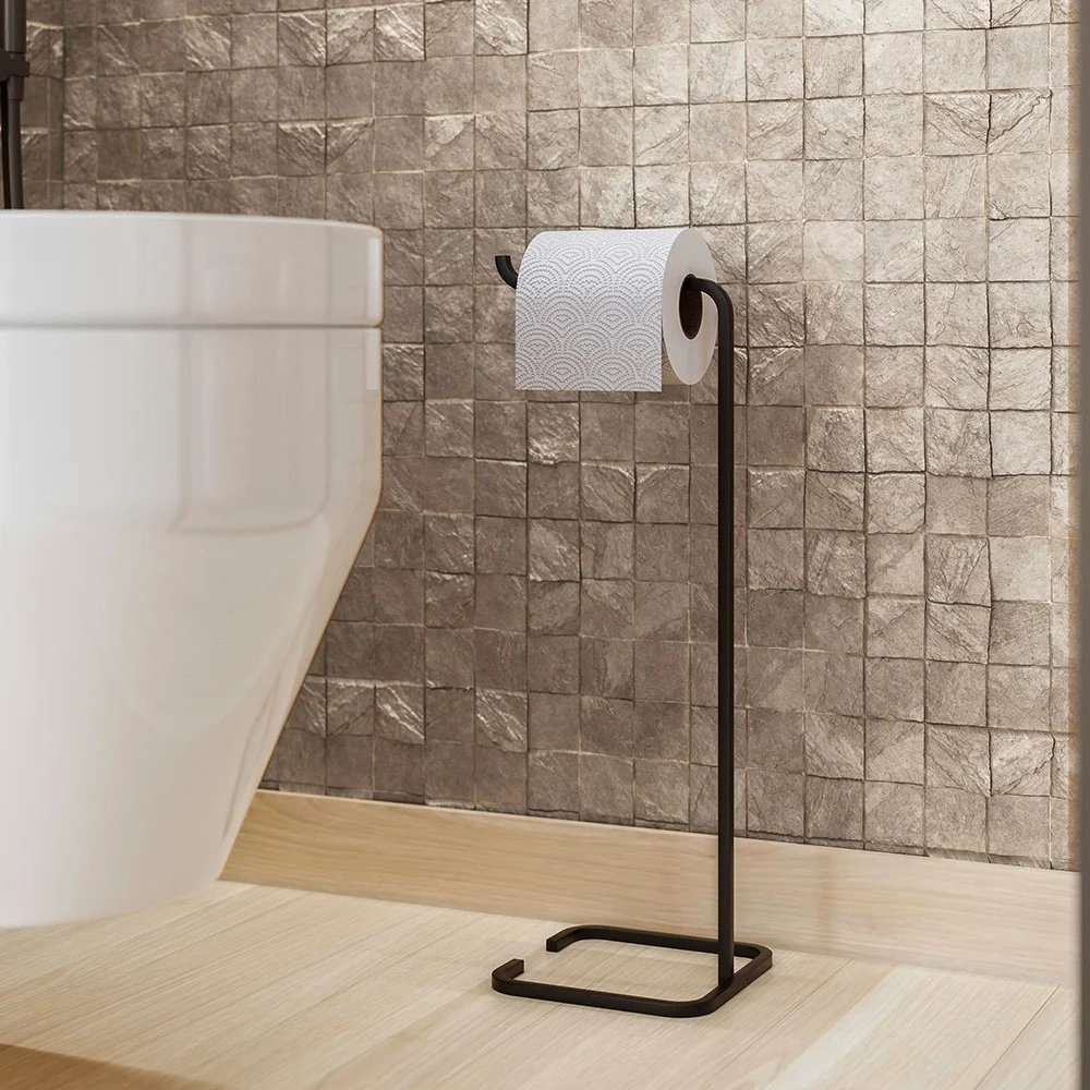 Kit Para Banheiro 3 Peças Luxe em Aço D09 Preto - Mpozenato