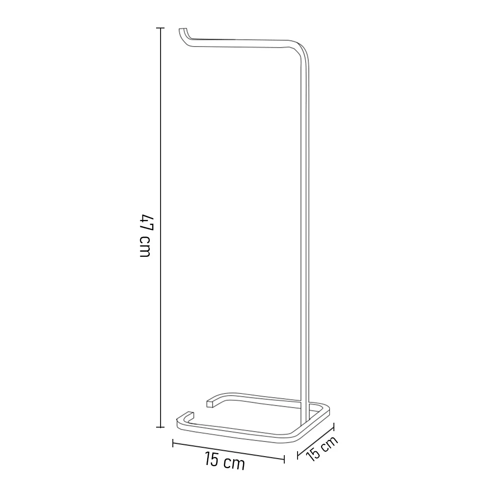 Lixeira e Porta Papel Higiênico de Chão Luxe em Aço D09 Preto - Mpozenato