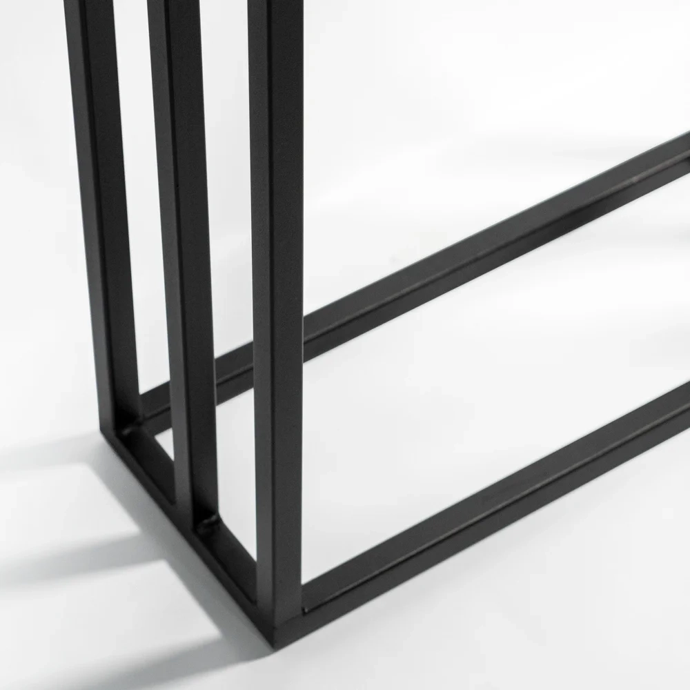 Toalheiro de Chão para Banheiro Luxe em Aço D09 Preto - Mpozenato