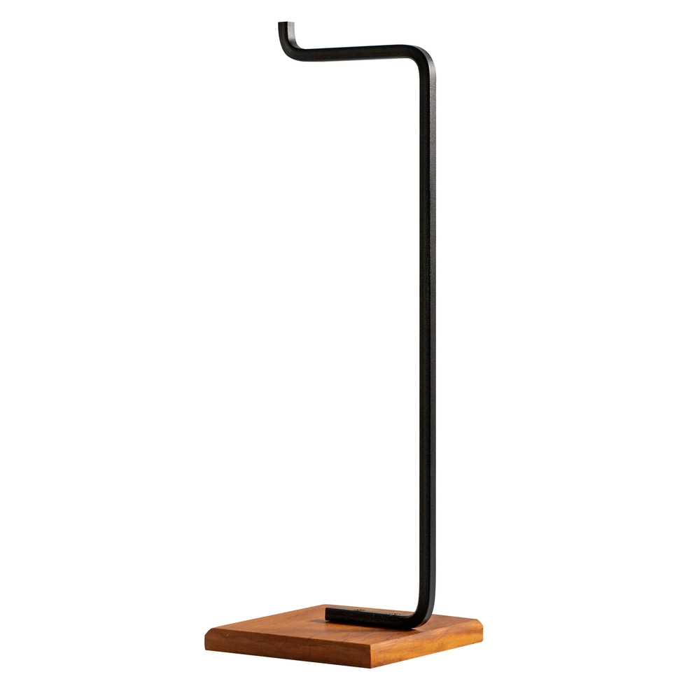 Lixeira e Porta Papel Higiênico com Base de Madeira Glam D09 Preto - Mpozenato