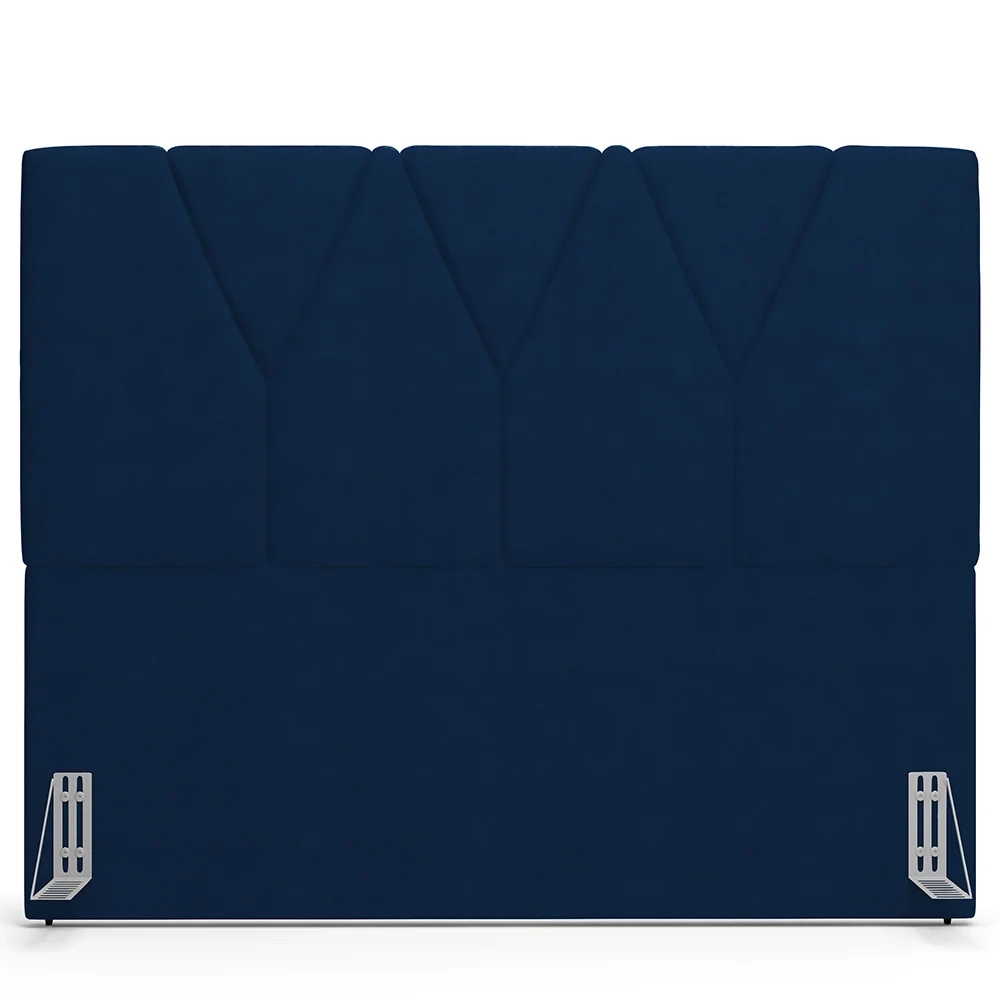 Cabeceira Cama Box Solteiro 100cm Aura Suede W01 Azul - Mpozenato 