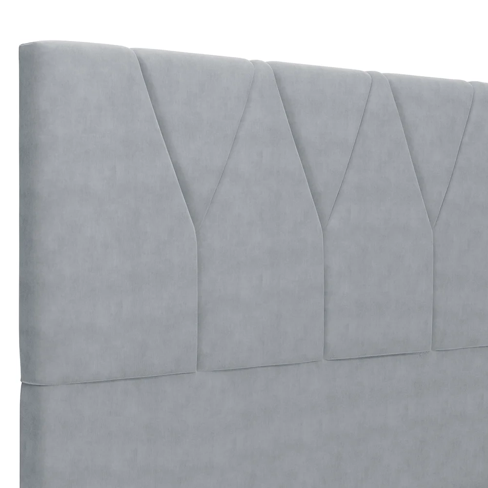 Cabeceira Cama Box Solteiro 100cm Aura Suede W01 Cinza - Mpozenato