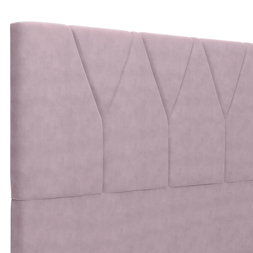 Cabeceira Cama Box Solteiro 100cm Aura Suede W01 Rosê - Mpozenato 