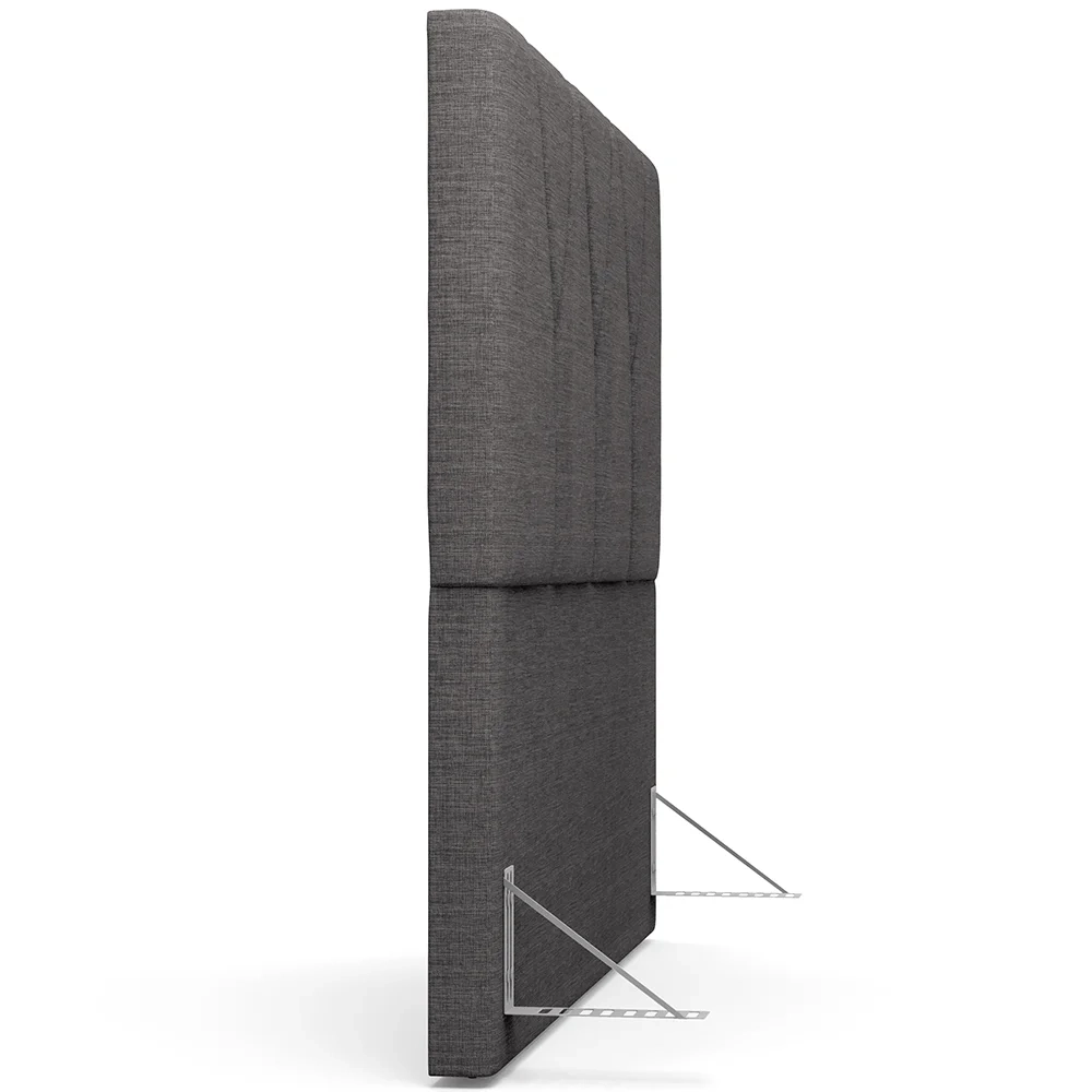 Cabeceira Cama Box Casal 140cm Aura Linho W01 Cinza Escuro - Mpozenato